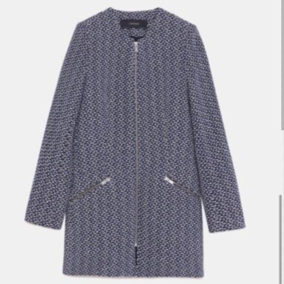 Tweed Long Blazer Coat - Picture 2 of 6